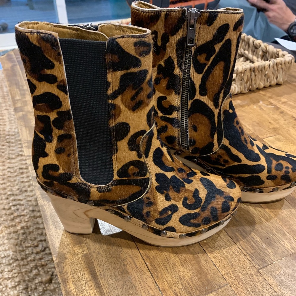 Free People Leopard Boot Clog/ Special Edition
